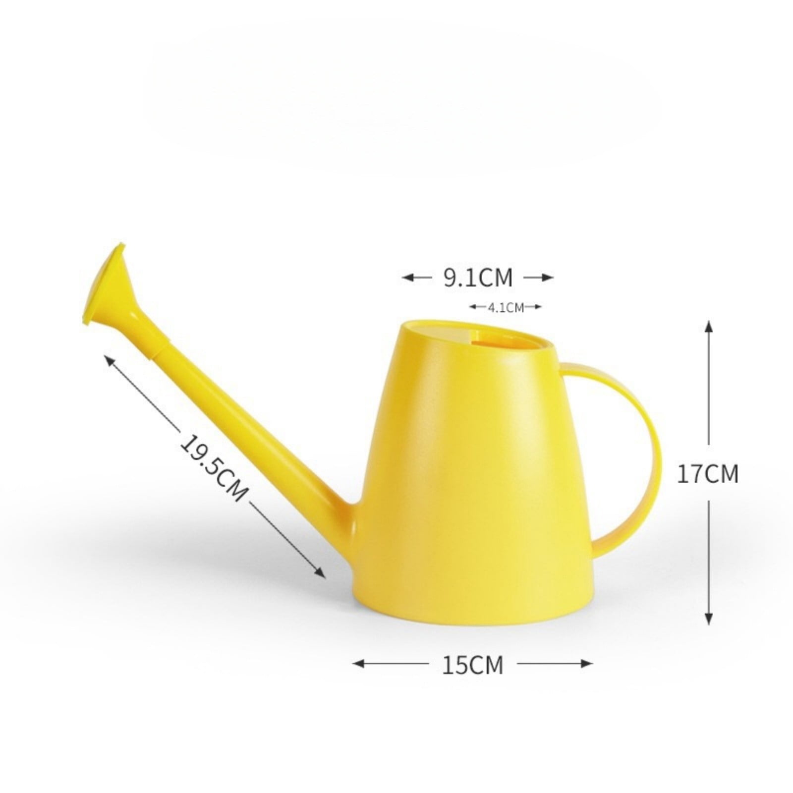 Watering Can for Indoor Plants, 1.8L/0.5 Gal Small Long Spout Water Can, Lightweight Garden Jug with Sprinkler Rose for Houseplant Outdoor Flower Watering, Yellow
