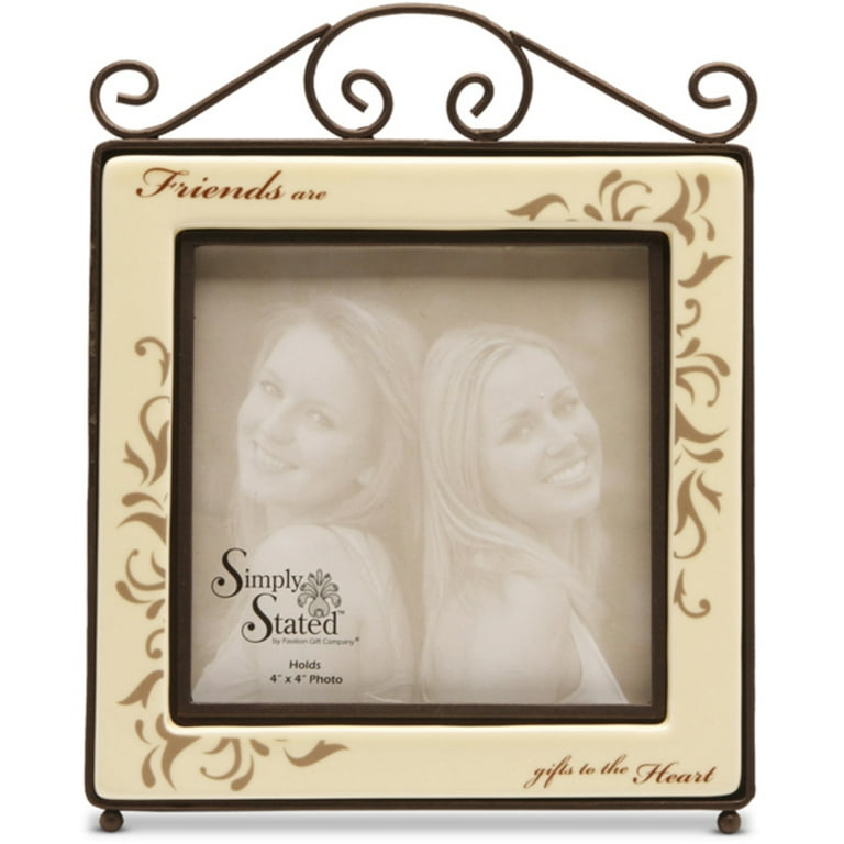 Simply Blessed Metal Scroll 4 x 4 picture frame Love is a precious gift