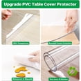 thumbnail image 4 of Round Clear Table Cover Protector Clear Circle Table Protector Plastic PVC Vinyl Tablecloth Cover Protective Easy Clean Dining Coffee End Table Protector Wipeable Waterproof Round 40 Inch Dia, 4 of 5