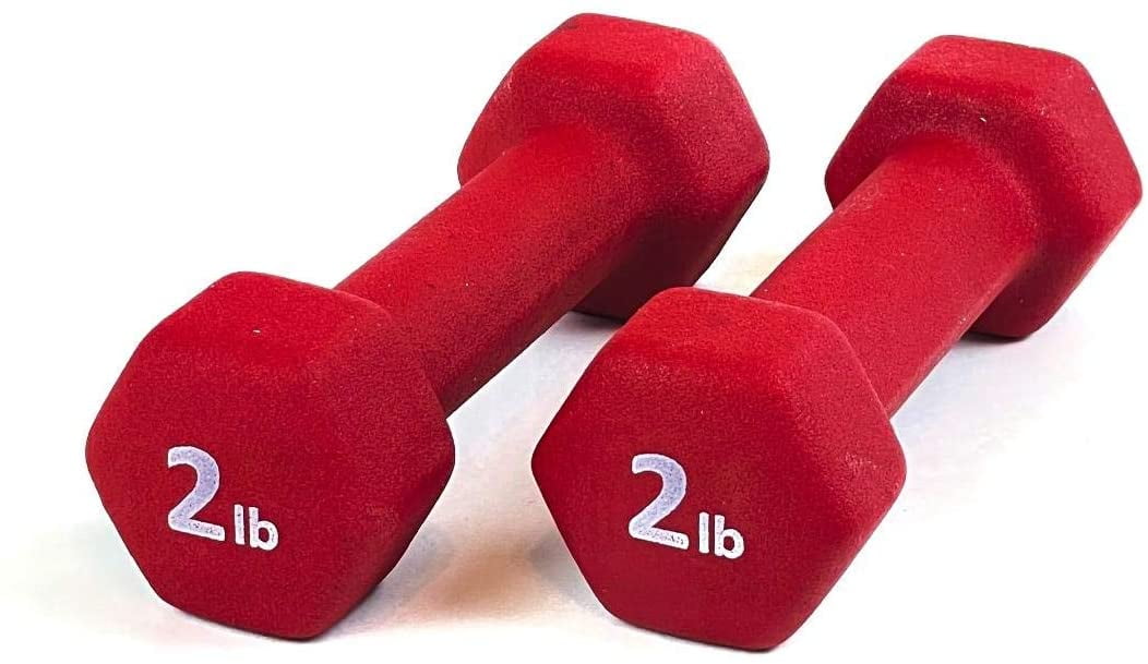 CAP Hex Neoprene 2 lb Pound Set of Two Dumbbell Weights immediate Ship 
