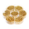 thumbnail image 4 of 2 Cajas de Anillos de Hierro Plateado Mixtos para Productos de Joyería DIY Sunnimix Anillos de llave divididos, 4 of 8