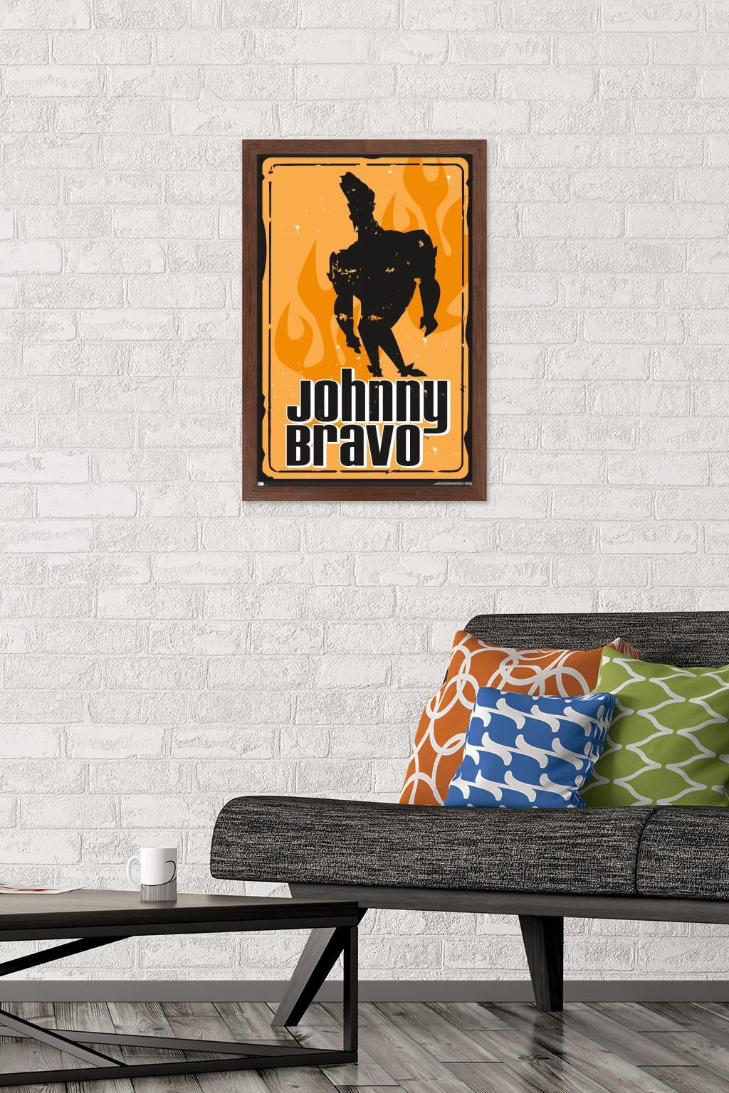 Johnny Bravo - Sign Wall Poster, 14.725" x 22.375", Framed