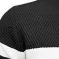 thumbnail image 4 of GigrtiJin Mens Striped Pullover Sweater Crewneck Colorblock Slim Winter Sweaters Thermal Warm Knitted Sweaters Tops, 4 of 4