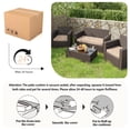 thumbnail image 3 of Snubbull 3 Pack Loveseat Cushion Set, 36" x 18" x 3" Waterproof Outdoor Chair Replacement Cushions for 4-Seater Wicker Rattan Patio Furniture, Sand, 3 of 6