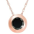 thumbnail image 1 of Pendentif Solitaire Diamant Noir Traité 1/2Ct Or Rose 14K, 1 of 1
