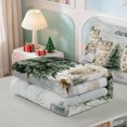 thumbnail image 5 of Erosebridal Winter Village Zipper Twin Comforter Sets with Fitted Sheet and 2 Pillowcases,Cozy Christmas Scene Zipper Bedding Set,Light Gray Reversible,4 Pieces, 5 of 7