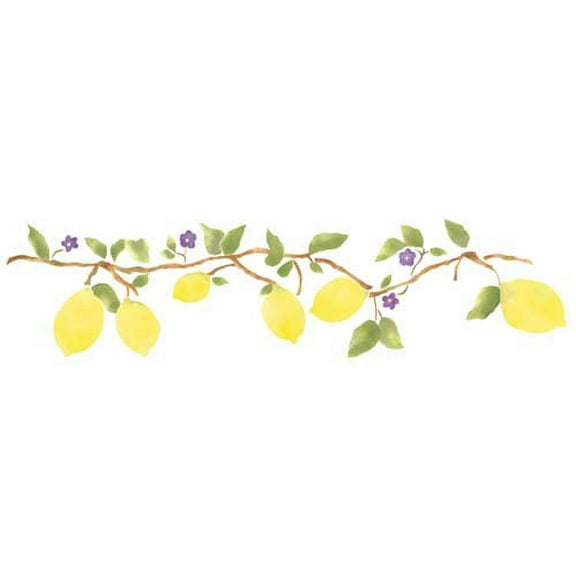 Lemon Branch Wall Stencil Border SKU #3274 by Designer Stencils