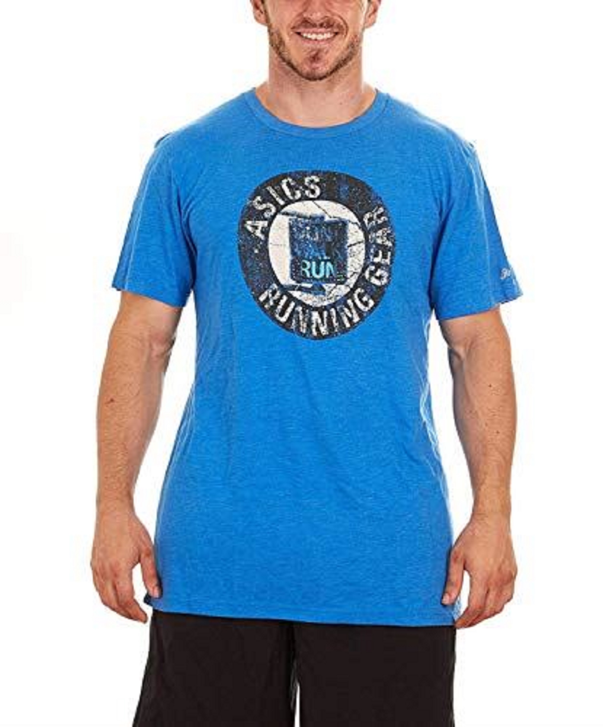 ASICS Running Short-Sleeve T-Shirt (Large, Blue) Walmart.com