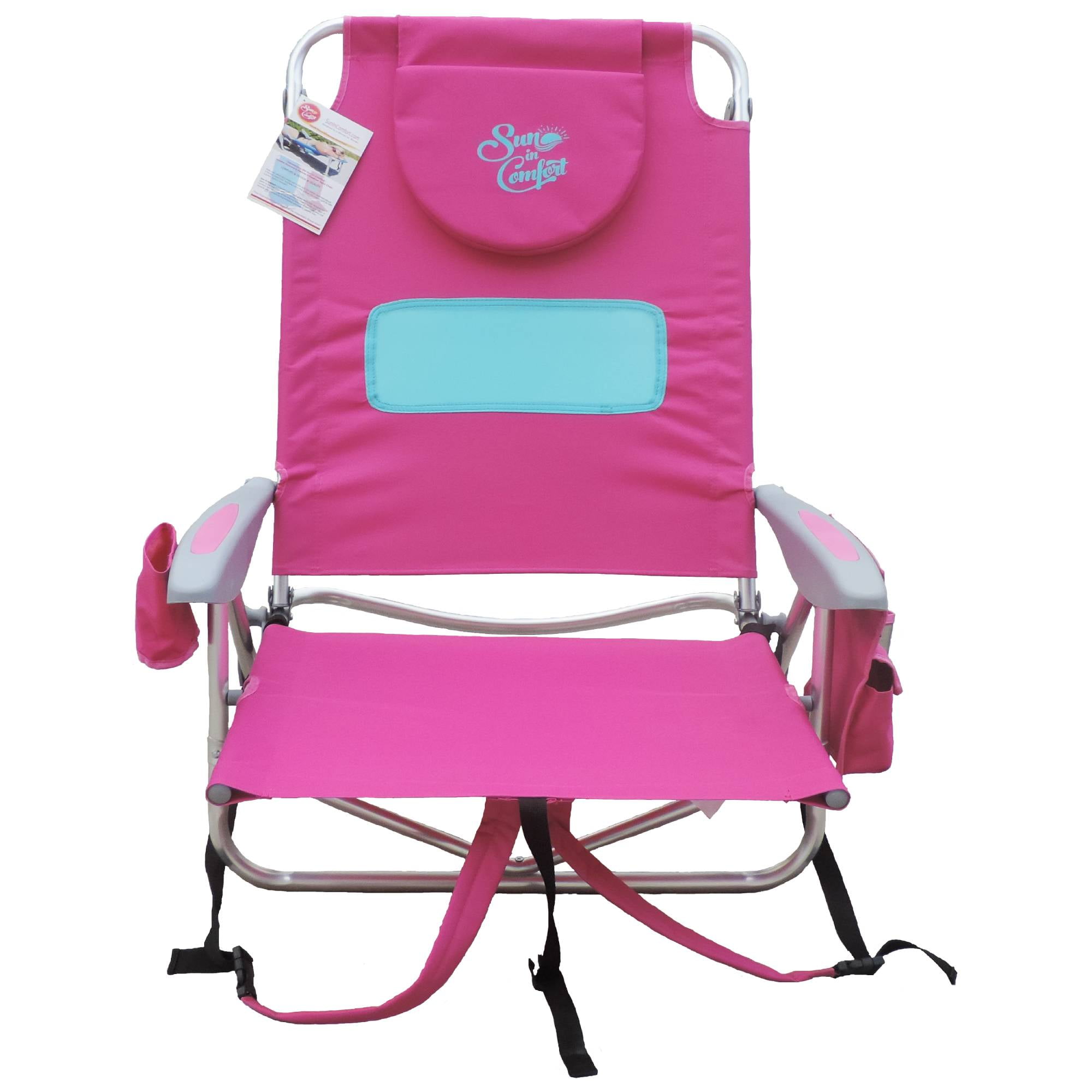 Pink backpack beach chair sale