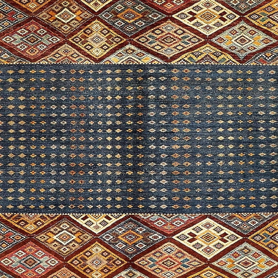 Ahgly Company Indoor Square Abstract Brown Abstract Area Rugs, 7' Square