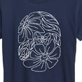 thumbnail image 3 of Instant Message - Flower Oval - Women's Short Sleeve Graphic T-Shirt, 3 of 6