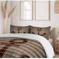 thumbnail image 6 of Ambesonne Nautical Duvet Cover Set, Marine Anchor Square, 2-Calking, Tortilla Brown, 6 of 7
