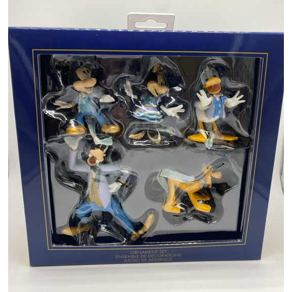 Disney Parks WDW 50th Mickey and Friends Christmas Ornament Set New with Box