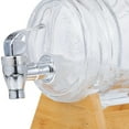 thumbnail image 3 of WEUVEB Beverage Dispenser with Spigot Vintage Glass Bamboo Stainless Steel 1 Set 11.8x7.5x5.5in, 3 of 8