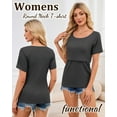 thumbnail image 2 of Maternity Nursing Tops Clothes for Women Ribbed Breastfeeding Shirts Clothes 4-Pack, 2 of 6
