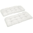 thumbnail image 1 of Outsunny Coussins de Banc de Patio 2 Pcs Coussin de Causeuse d'Extérieur 2 Places Blanc, 1 of 9