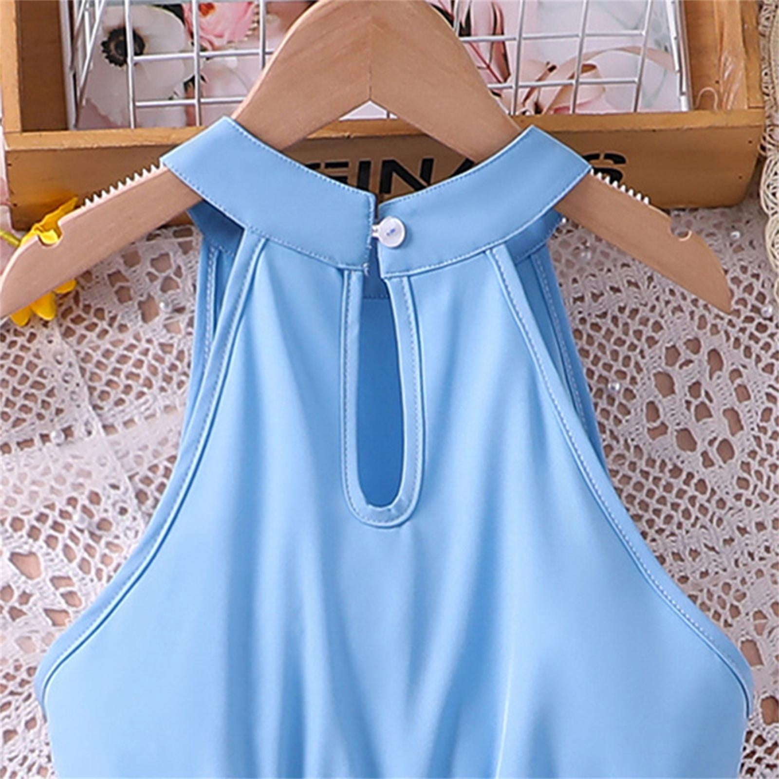 Hfolob Girls Summer Dress Children's Girl 2024 Child Clothing 7 12 Years Old Sleeveless Dress Fashion Clothes