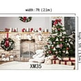 thumbnail image 2 of GreenDecor 7x5ft Photography Backdrop Christmas Decoration Tree Fireplace Gifts Candles Wreath Bear Carpet Glove Interior Xmas Backdrops for Kids Adul, 2 of 4