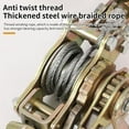 thumbnail image 2 of Winch Puller 2 Ton Steel Dual Gear Power Puller, 4000 lbs. Load Capacity, Hand Winch Cable, Recovery Gear, 2 of 5