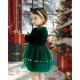 thumbnail image 4 of SANMIO Baby Girl Christmas Dress Infant Long Sleeve Holiday Outfit Fall Winter Tulle Velvet Dresses with Headband 3M-3T, 4 of 14