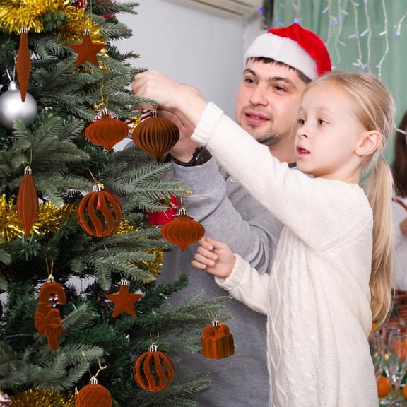 28 Pcs White Velvet Christmas Ornaments Set, Flocked Shatterproof Decorative Hanging Balls and Assorted Shapes, Elegant Holiday Baubles for Christmas Tree, Party and Home Decorations