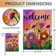 thumbnail image 2 of Welcome Spring Summer Watercolor Garden Flag Double Sided, Flowers Decorative House Yard Lawn Outdoor Small Burlap Flag Vintage Sunflower Decor Farmhouse Seasonal Outside Decorations 12.5 x 18, 2 of 6