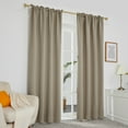 Deconovo Blackout Curtains 52x54 inch, Khaki, Set of 2, Rod Pocket, Energy Efficient for Small