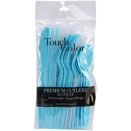 Blue 16 Pocket Square - Creative Converting Heavy Duty Cutlery Assortment, 24pk