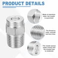 thumbnail image 3 of 2Pcs Pressure Washer Nozzle, Stainless Steel Thread Nozzles Tips, Universal Replacement for Undercarriage Cleaner Water Broom, 1/4 Inch NPT Male, 40 Degree 050 Orifice, 3 of 6
