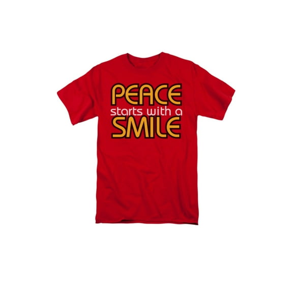 Peace Starts With A Smile Quote  Adult T-Shirt