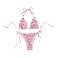 thumbnail image 3 of Traje de baño de dos piezas Tankini femenino transpirable para mujer para fiesta de verano Rosa, 3 of 9