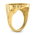 thumbnail image 6 of Wideband  Distinguished Coin Jewelry 14k Men's Polished with Cross Sides 16.5mm Coin Bezel Ring, 6 of 7
