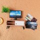thumbnail image 3 of 1:12 Dollhouse Miniature Living Room TV Wooden TV W/ 4 screens, 3 of 5