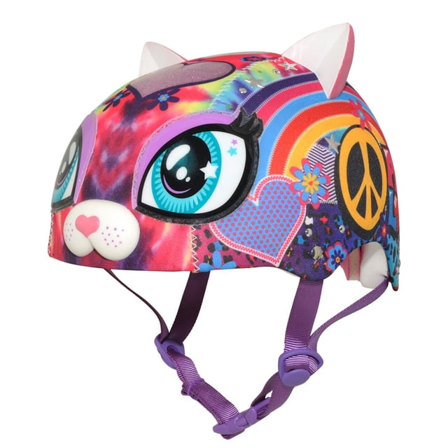 Casco Deportivo Raskullz Sparklez Peace Love Kitty Rosa 3-5 Años