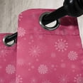 thumbnail image 4 of Ambesonne Winter Grommet Curtain, Gentle Snow Feminine, 50" x 54", Pink White, 4 of 6