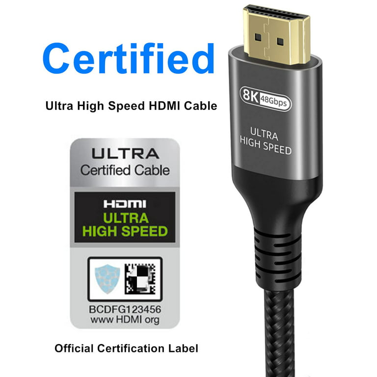 HDR 8K HDMI Cable at 60HZ, HDMI ARC Cable for Soundbar Home Cinema, TV &  Video