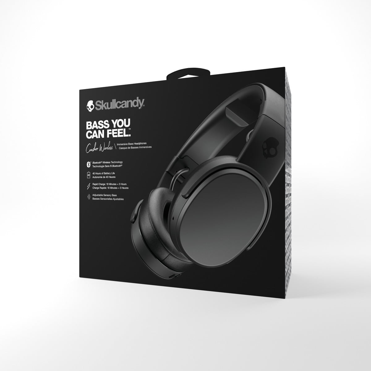 Skullcandy Crusher Wireless BT Over-Ear Headphone in Black Stereo Haptic  Bass