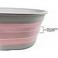 thumbnail image 4 of SAMMART 23L (6 Gallons) Set of 2 Collapsible Plastic Laundry Basket - Oval Tub - Foldable Storage Container/Organizer - Portable Washing Tub - Space Saving Laundry Hamper, 4 of 9