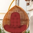 thumbnail image 1 of Cojín para silla colgante Egg Macarena reemplazo de cojín de asiento grueso para exteriores Rojo 95x55cm, 1 of 7