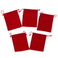 thumbnail image 5 of 5Pcs Red Drawst Velvet Pouches Jewellery Bags Wedding Favours 10pcs 12cm, 5 of 8