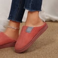 thumbnail image 6 of HNMKIU Winter Slippers for Women Ladies Home Comfortable Thick Sole Warm Soft Sole Fuzzy Indoor Outdoor Shoes Cozy Slippers for Women Watermelon Red,9.5, 6 of 7