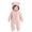 Pink, variant on Toddler Kids Winter Clothes,Cute Warm Solid Color Long Sleeved Zipper Hooded Jumpsuit Rompers,Kids Essentials