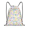 thumbnail image 1 of Xecao Education And Science Pattern Sports Drawstring Backpack - String Swim Gym Bag with Wet Proof Pocket for Women&Men-Small, 1 of 6