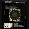 thumbnail image 4 of YESTON Yeston Zeus XT White 240mm Liquid Cooling Fan with Real-Time Temperature Display and Color Screen, 120mm PWM Fan, Low Noise Operation, Compatible with LGA17xx/115x/1200/AM3/AM4/AM5, 4 of 6