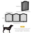 thumbnail image 3 of PawHut 24"H Foldable Dog Gate, 3 Panels Freestanding Pet Gate Barriers, 3 of 10