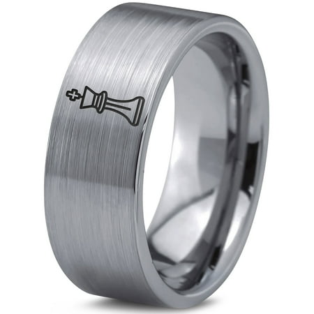 Valentine Grey Statement Ring Gamer Tungsten Trendy Best Shine Jewelry Womens Birthday Gift