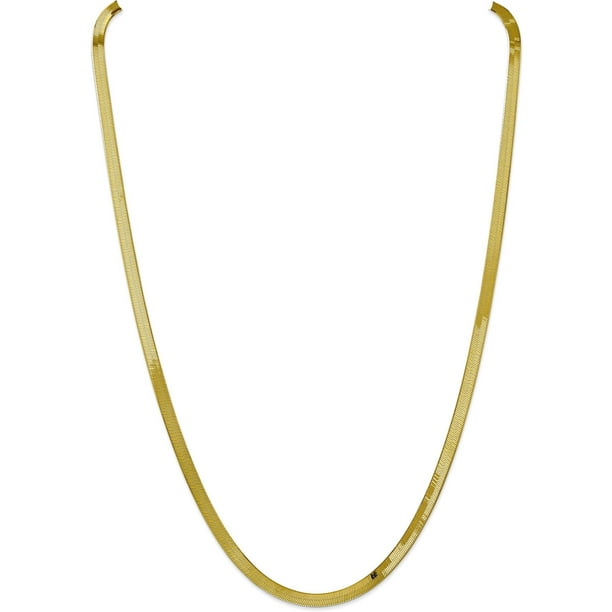 Primal Gold Primal Gold 10 Karat Yellow Gold 4mm Silky Herringbone