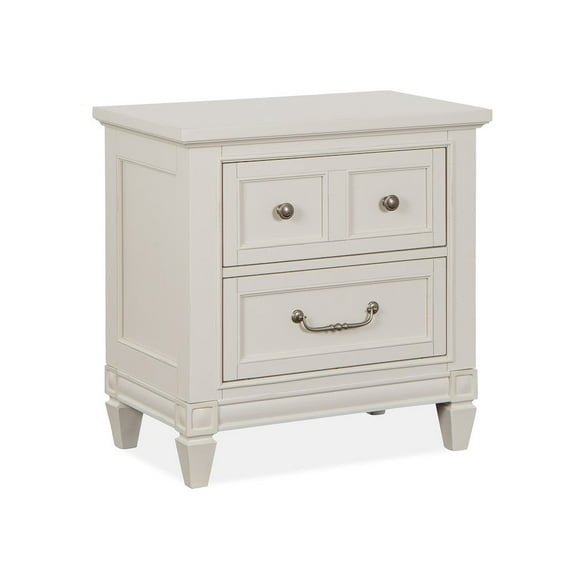 Magnussen Home Willowbrook Egg Shell White With Slight Rub Through Drawer Nightstand