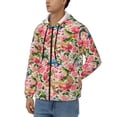 thumbnail image 3 of Vsdgher Watercolor Birds Mens Hoodies Zip Hoodie, Hoodies for Men, Zip-up Hooded Sweatshirt-Small, 3 of 5