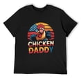 thumbnail image 3 of Chicken Daddy Official Men's Cotton Short Sleeve HD Print Tee for Casual T-Shirt Crew Neck Top Black M, 3 of 7